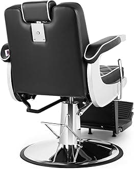 Barber Chair Reclining Hydraulic Barber Chairs Heavy Duty Styling Chairs for Salon Chair Tattoo Chair Beauty Equipment (Black)