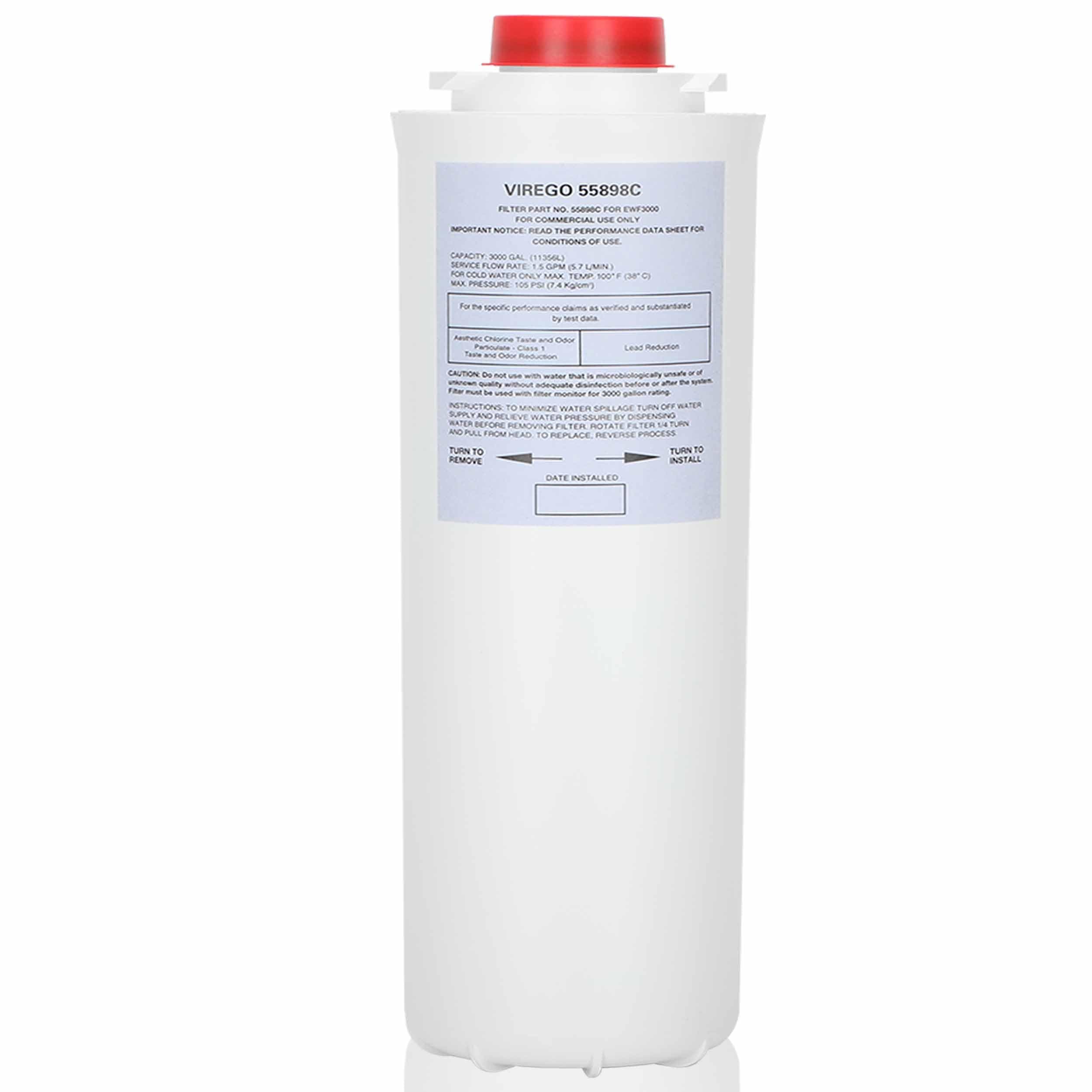 55898C Filter, Replacement for Halsey Taylor 55898C Drinking Fountain Replacement Water Filter, Compatible with Water Sentry 55898C Filling Station, Replace for 51300C No Chip