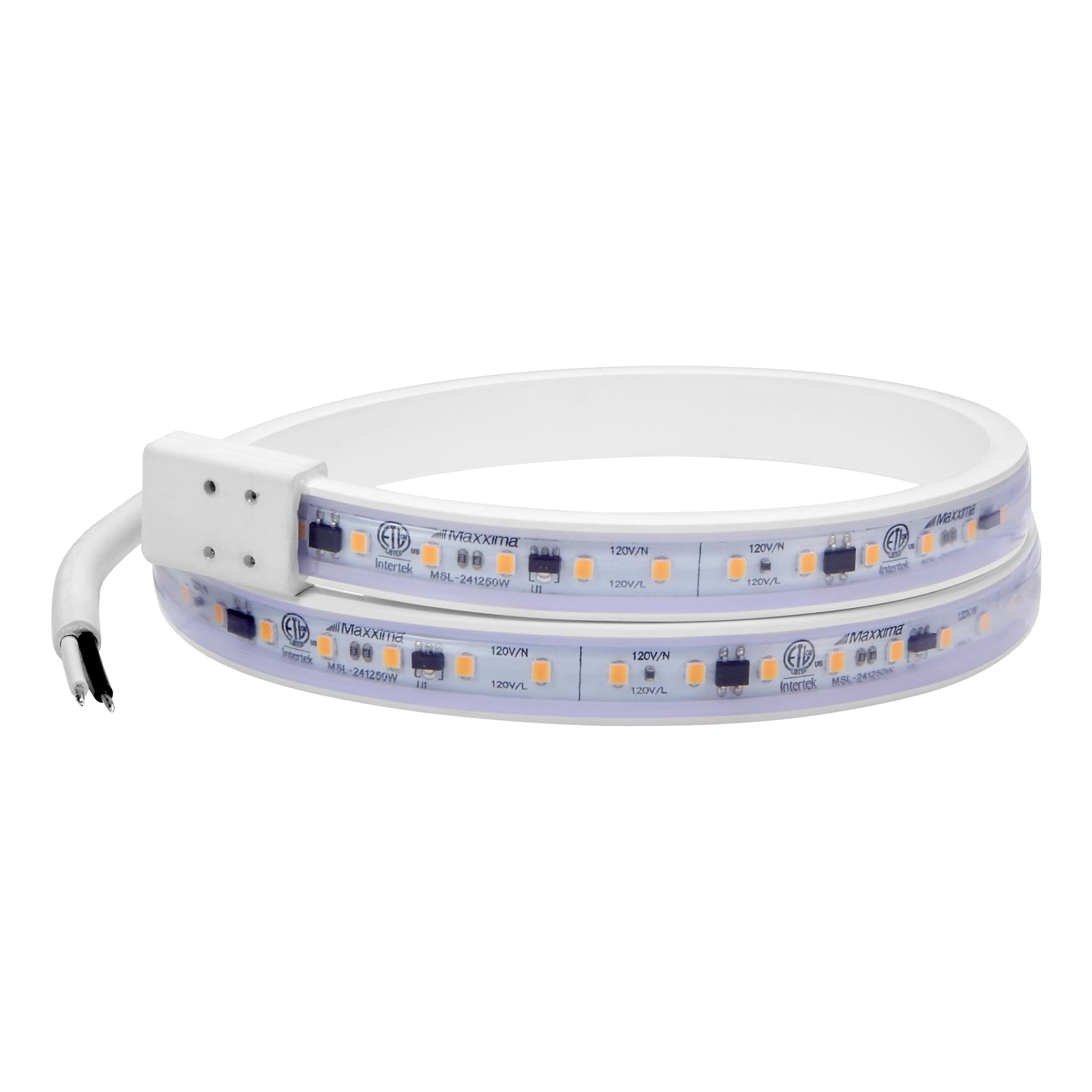 24 in. Hardwired LED Under Cabinet Strip Light, 920 Lumens, 3000K Warm White, Kitchen and Living Room 120V White Cove Lighting, No Power Supply Needed
