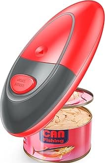 One Touch Electric Can Opener Open Almost Can with Smooth Edge, Electric Can Openers for Kitchen Food-Safe Magnetic Catches Cover, Electric Can Opener for Seniors, Arthritis and Chef