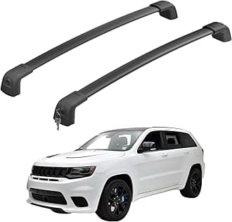 Roof Rack Cross Bars Compatible with Jeep Grand Cherokee Altitude & SRT & Trackhawk 2011-2022 with Roof Black Moldings, Aluminum Car Roof Rails Crossbar with Lock for Roof Cargo Carrier Bike