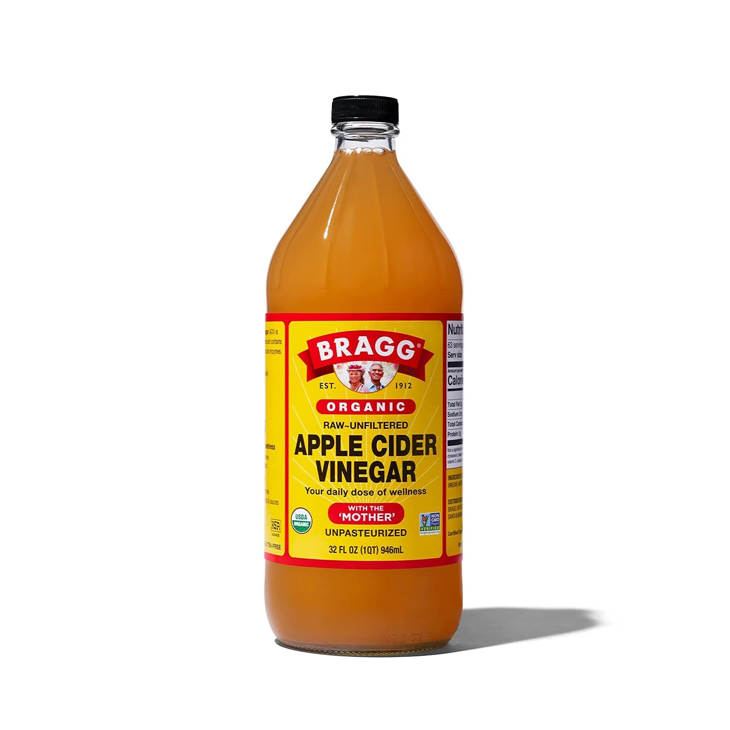 Braggs Vinegar Apple Cider, Organic, 32 oz.