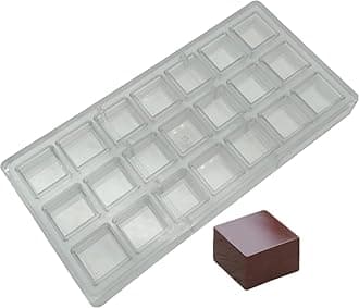 Square Chocolate Making Mould Polycarbonate Chocolate DIY Mold 21 Cavities Candy Ice Cube Molds (3001)