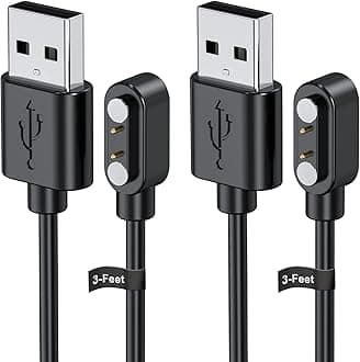 Smart Watch Charger for Letsfit Willful YAMAY VeryFitPro, [ 2-Pack 3.3-Feet ] Replacement Magnetic Watch USB Charging Cable Cord for SW021 SW023 Letsfit ID205L ID205U ID205S SW025 Uwatch 3S 3 2 2S