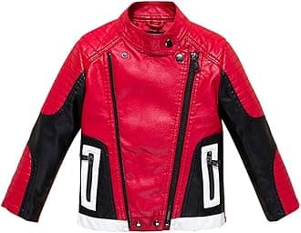 Budermmy Boys Leather Motorcycle Pilot Jackets Toddler Coats
