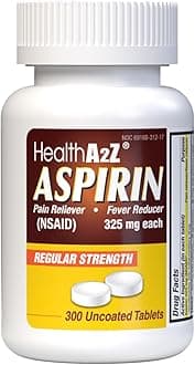 Aspirin 325mg | Uncoated Tablets |Original Strength | Pain Reliver | Fever Reducer | Compare to Bayer® Active Ingredients… (300 Counts)