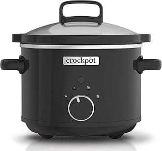 Slow Cooker | Removable Easy-Clean Ceramic Bowl | 2.4 L (1-2 People | Energy Efficient | Black [CSC046]