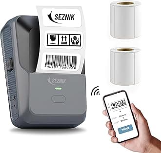 Josh Bluetooth Thermal Label Printer | Inkless Mini Rechargeable | MRP, Barcode, Excel File Print | Cloud, Mobile, Desktop | Jewellery, Round Labels | 2-inch Print | Free App | 1 Year Warranty