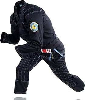 Gold BJJ Jiu Jitsu Gi - Ultra Lightweight Men's Aeroweave - Preshrunk Brazilian Jiu Jitsu Uniform for Men