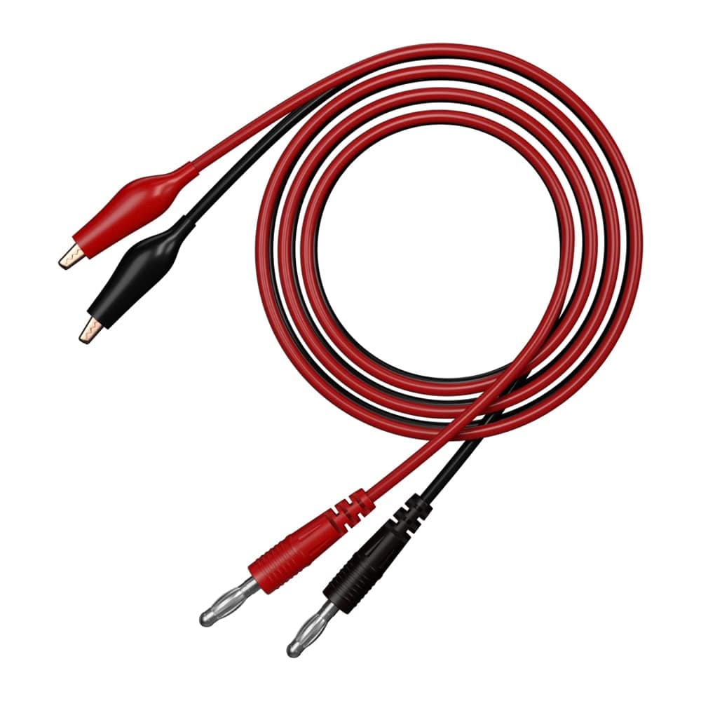 2pcs Banana Plug to Alligator Clip Test Lead Cable Line Wire, 4mm Banana Plug for Multi-Meter, Electrical Test Jumper Wire 100cm/3.3ft J.70056A