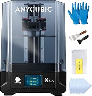 ANYCUBIC 6K Resin 3D Printer, Photon Mono X 6Ks with 9.1in 6K HD LCD Mono Screen, Upgraded Anycubic Lighturbo Source, Stable Dual Linear Rail, Large Printing Size of 195 x 122 x 200 mm(LWH)