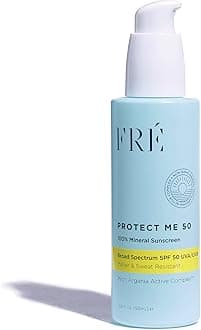 Mineral Face Sunscreen with Non-Nano Zinc Oxide SPF 50, PROTECT ME by FRE Skincare - Reef Safe, Water-Resistant, No White Cast, Facial Moisturizing Cream - Non-Comedogenic & Ophthalmologist Tested