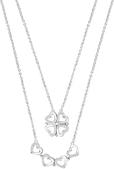 Silver Chest 925 Silver Pendant for Women and Girls with Silver Chain | Two In One Magnetic Silver Necklace with AAA Cubic Zirconia stones