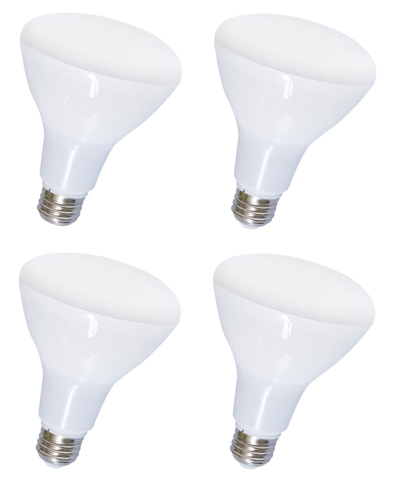 Bioluz LED 4 Pack See Series BR40 Dimmable LED Bulb 100W Replacement (Uses 13W) 2700K (Warm White) 1050 Lumens UL Listed See Series (Pack of 4)