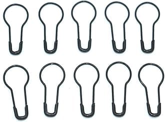 Milcraft 1000Pcs Metal Black safety Pins/Gourd Pin/Bulb Pin For Clothing Crafting and DIY,Black