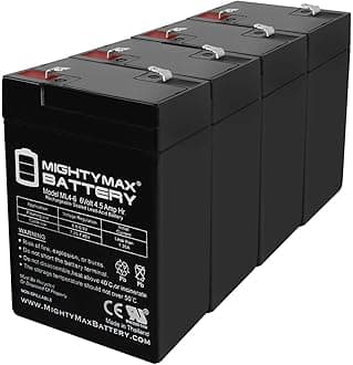 Mighty Max Battery 6V 4.5AH SLA Replacement Battery for Jiming JM-6M4.5AC - 4 Pack