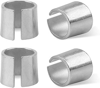 Kewucn 2 Pairs Battery Post Shims, Car Positive & Negative Post Battery Terminal Adapter, Pure Lead Battery Terminal Converter Post Shim for Anode Cathode, Universal Car Accessories