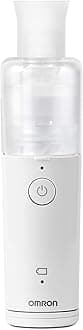 Omron Nebulizer Microair Ne-U100 Portable Pocket Sized 360 Degree Silent Mesh Nebulizer (White)