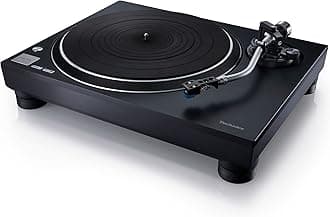 Turntable, Premium Class HiFi Record Player with Coreless Direct, Stable Playback, Audiophile-Grade Cartridge and Auto-Lift Tonearm, Dustcover Included – SL-100C, Black (SL-100C-K)