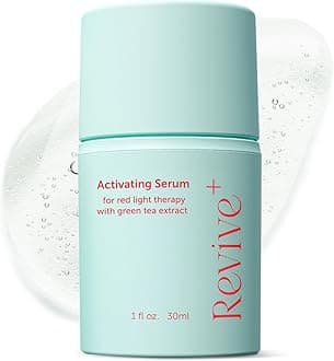 Red Light Therapy Serum for Face — Activation Serum to Amplify Red Light Therapy & Microcurrent Facial Device Results | Green Tea + Hyaluronic Acid + Aloe | Hydrating Anti-Wrinkle Face Serum, 1oz