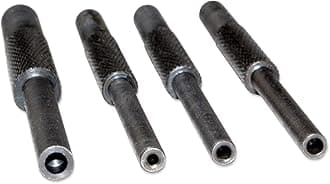 Sniper Steel Pin Starter Hollow Punch Set 4pc 1/16" 5/64" 3/32" 1/8, Non-Slip Starter Roll Pin Punch Set for Gunsmithing/Watch/Bike Repairing/Mullti-Purpose,Black