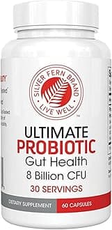 Silver Fern Brand Ultimate Probiotic - Probiotics for Women & Men - 8 Billion CFU Spore-Forming Gut Health Supplement - DNA Verified, Vegan, Shelf-Stable, High Survivability - 60 Capsules