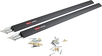 FastTrack Wall Mounted Storage and Organization System Rail Horizontal 48" 2-Pack Holds up to 1750 pounds Each Rail for Home/Garage Storage and Organization