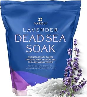 - Magnesium Flakes, 5lb Lavender, Dead Sea Bath and Foot Soak, Alternative to Epsom Salt with Over 250,000mg of Magnesium Chloride Per Bag