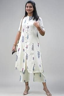 ANNI Designer Women's Rayon Viscose A-Line Printed Kurta with Pant