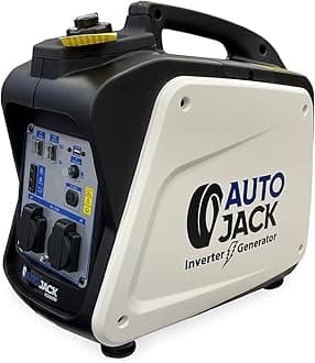 Autojack1800W Quiet Portable Inverter Generator, Lightweight Suitcase Design, Fuel-Efficient 4-Stroke Engine, 230V AC & 12V DC Output, Low Noise 58dB, Camping, Outdoor & Emergency Power