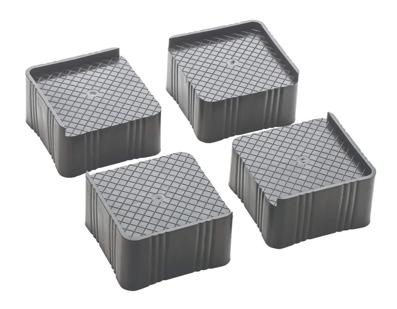 Black Olive Multi-Purpose Base Stand for Almirah, Wardrobe, Refrigerator, Sofa, Sleeping Bed, Dinning Table and Dressing Table Furniture Base Stand (Pack of 4)