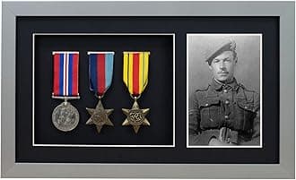 Medal 3D Deep Medal Box Frame With 6×4 inch Photo For War, Military and Sports Medals