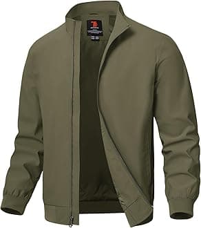 TBMPOY Men's Lightweight Jackets Casual Windbreaker Stylish Light Fall Spring Golf Work Dress Business