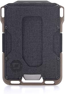 DANGO PRODUCTSDango Tactical Wallet – RFID Blocking Card Holder for Men - Modern Slim Minimalist - Integrated Rail System & Cash Band - Easy Access to Money and Cards – M1 Maverick EDC Front Pocket Billfold, Black