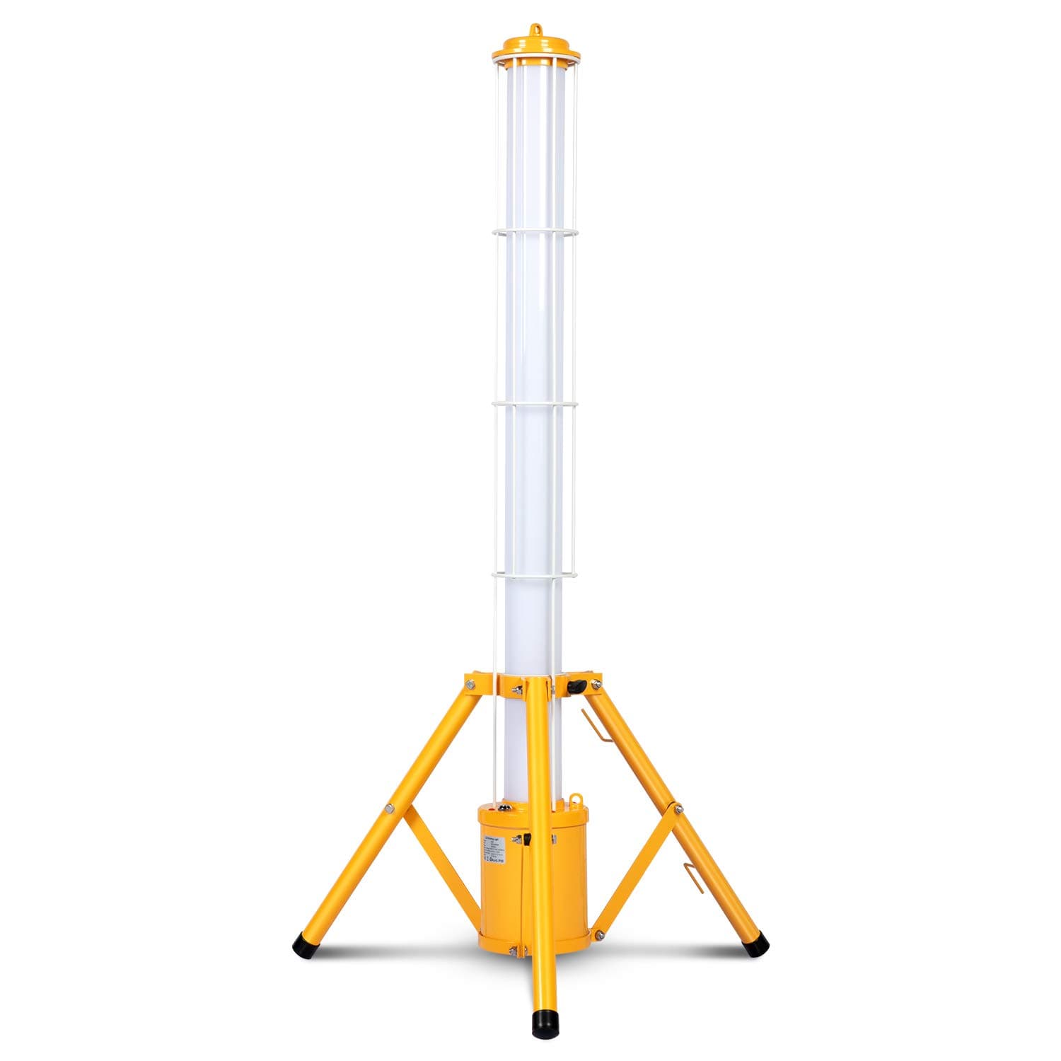 LEDMO 360° Portable LED Work light 40 Watts Rechargeable Tripod Light 4000 Lumens Job Site Light Yellow Finish Waterproof IP65 Round Light 5000k LED Area Work Light with Carrying Strap