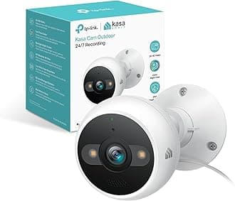 Kasa 4MP 2K Security Camera Outdoor Wired, IP65, Starlight Sensor & 98 Ft Night Vision, 2-Way Audio w/Siren, Cloud/SD Card Storage, Alexa &Google Assistant Compatible(KC420WS), 1 Count (Pack of 1)