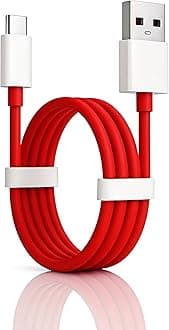 Hoerrye Original 80W Supervooc Type A to C 1m Cable for13, 13R, Open, 12, 12R, Nord N30 5G, 11, 11R,10 Pro,10R,10T,9Pro, 9R,8Pro,8T/Laptop/Tablet Dash/Wrap/Vooc & Other 80 watt USB C Devices, Red