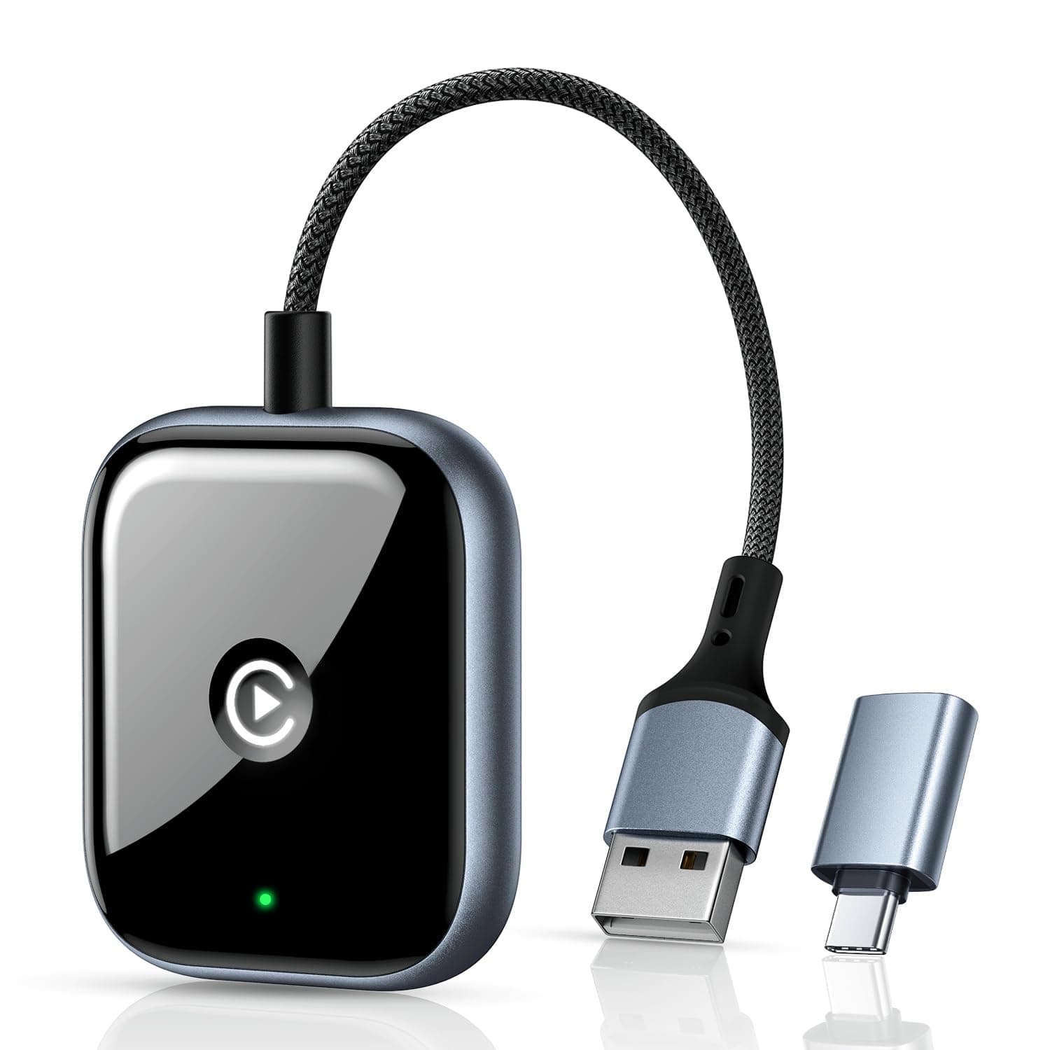 Wireless CarPlay Adapter with USB-C Adapter Included, 2023 Version for Cars in 2015-2020