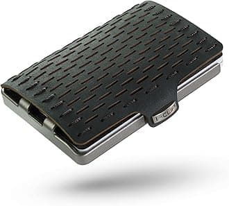 Original Wallet with very flexible Key- & Coinpouch - Leather Wallet - Wallet with Moneyclip - Slim Wallet - Silver Black