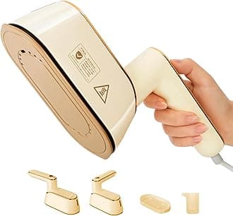 YIKA Steamer for Clothes, Handheld 2-in-1 Garment Steam Iron, 25s Heat Up, Ceramic Soleplate, Dry Pressing & Steaming Fabric Wrinkle Remover for Clothing, Upholstery and All Fabrics