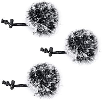 COMICA CVM-MF1(G) Outdoor Furry Microphone Wind Muff (Dead cat) for lavalier Lapel Microphone Audio-Technica lavalier Clip on Lapel Microphone.(3 Pack)(Gray)