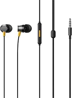 Buds 3 (3.5 mm) Wired in Ear Earphones with Mic (Black)