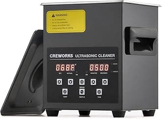 CREWORKSBlack Titanium Stainless Steel Ultrasonic Cleaner 2L