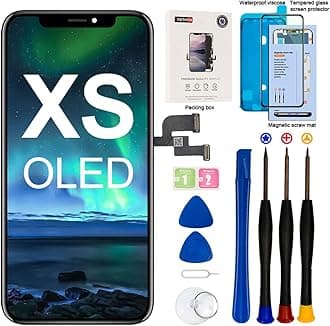 EFAITHFIX for iPhone Xs OLED Screen Replacement [NOT LCD] 5.8 inch Display Digitizer 3D Touch Screen Full Assembly with Repair Tool Kit Waterproof Adhesive Tempered Glass A1920/A2097/A2098/A2099/A2100