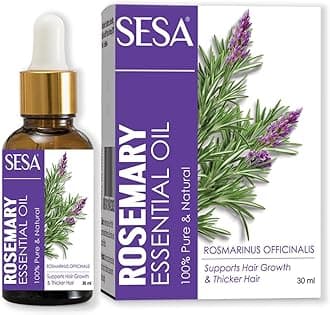 Rosemary Essential Oil for Hair Growth and Nourishes Skin | 100% Pure, Natural and Premium Spanish Rosemary Oil | Hair Fall Control & Scalp Nourishment | For Women & Men | 30 ml