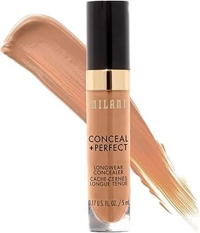 Milani Conceal + Perfect Longwear Concealer - Pure Beige (0.17 Fl. Oz.) Vegan, Cruelty-Free Liquid Concealer - Cover Dark Circles, Blemishes & Skin Imperfections for Long-Lasting Wear