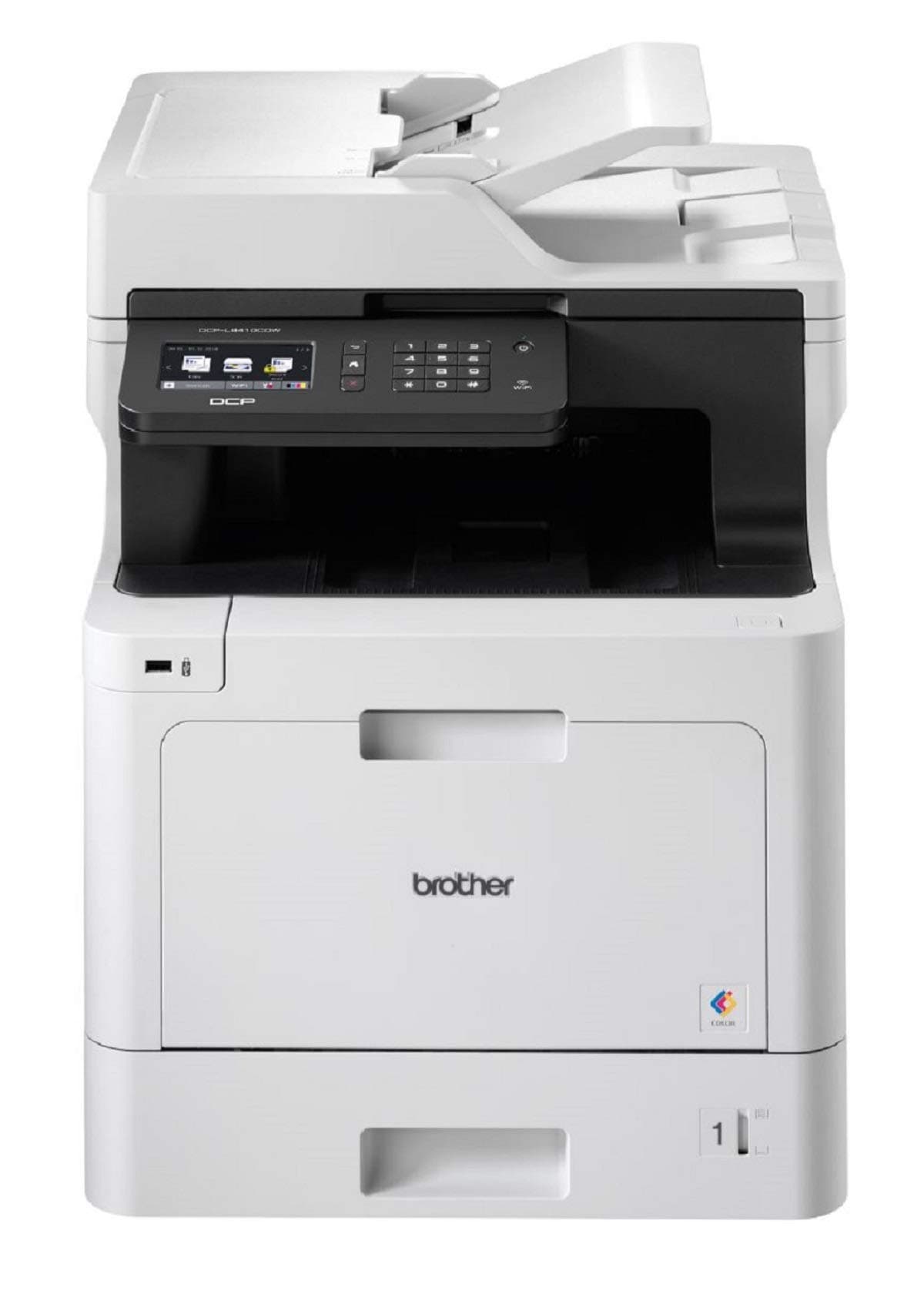 Brother DCP-L8410CDW Colour Laser Printer, Wireless, PC Connected & Network, Print, Copy, Scan & 2 Sided Printing, A4, UK Plug