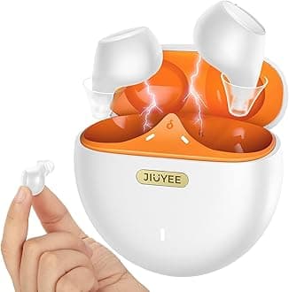 Hearing Aids for Seniors Rechargeable with Noise Cancelling - Bluetooth OTC 24 Channel Hearing Amplifier - Smart Fitting & Invisible Design - Charging Case - Mild to Moderate (White)