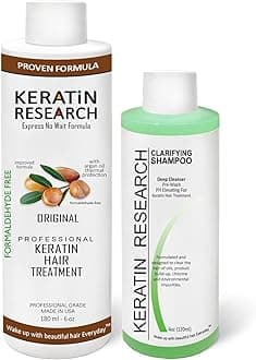 FORMALDEHYDE-FREE Brazilian Keratin Hair Treatment Salon Professional Results Complex Blowout with Argan Oil Amino Acids Fragrance Queratina Keratina Brasilera Tratamiento (180ML FF)