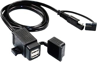 MP0609C 3.1Amp Waterproof Motorcycle Dual USB Charger Kit SAE to USB Adapter Cable Phone Tablet GPS Charger